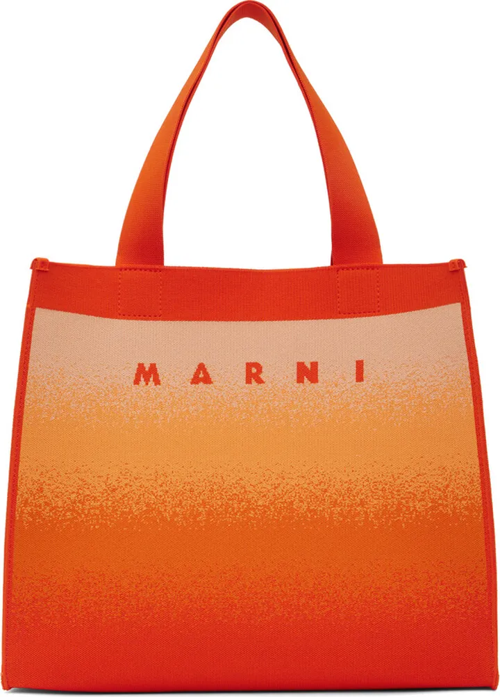 Marni Orange Shopping Tote