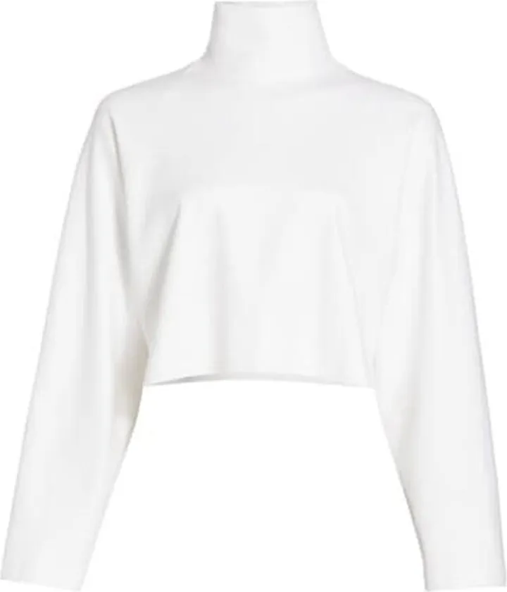 Rosetta Getty Cocoon Turtleneck Top - White