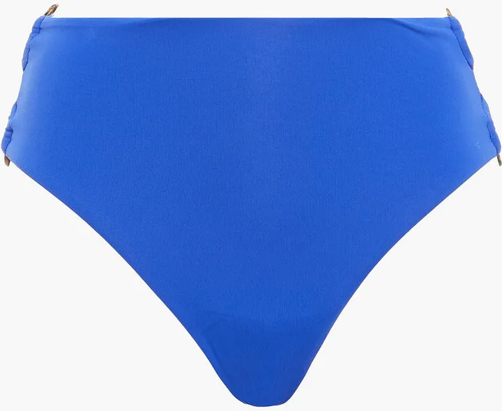 Ring-embellished high-rise bikini briefs