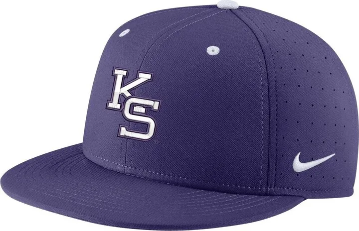 Men's Nike Purple Kansas State Wildcats Aero True Baseball Performance Fitted Hat