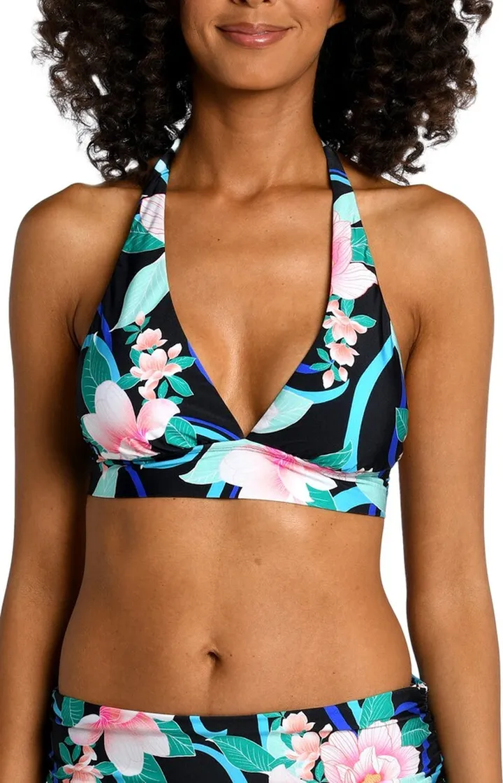 Nightfall Banded Halter Bikini Top