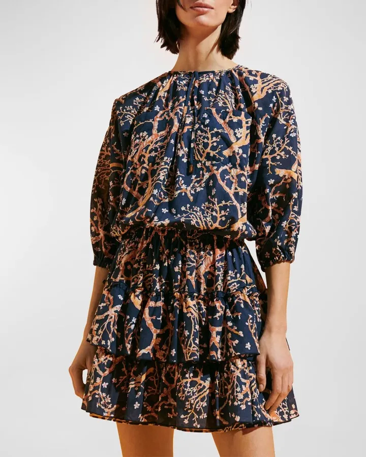 Sweet Blossom Cotton Voile Mini Dress