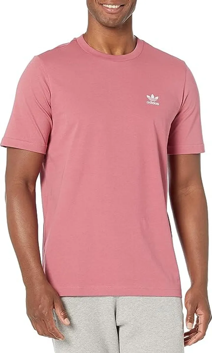 adidas Originals Trefoil Essential Tee (Pink Strata) Men's Clothing