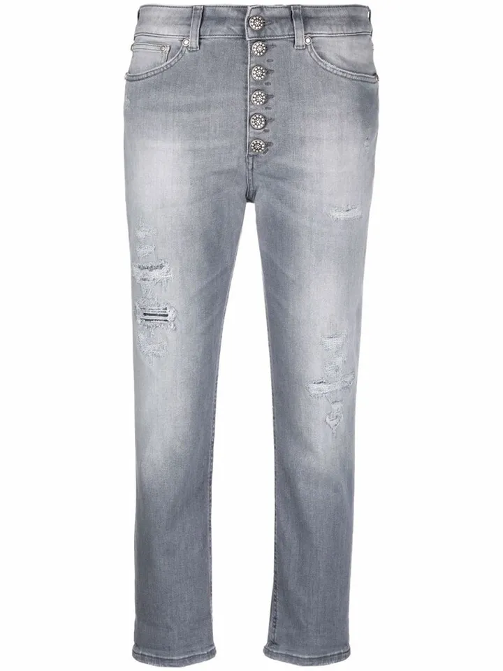 Cropped Straight-Leg Jeans