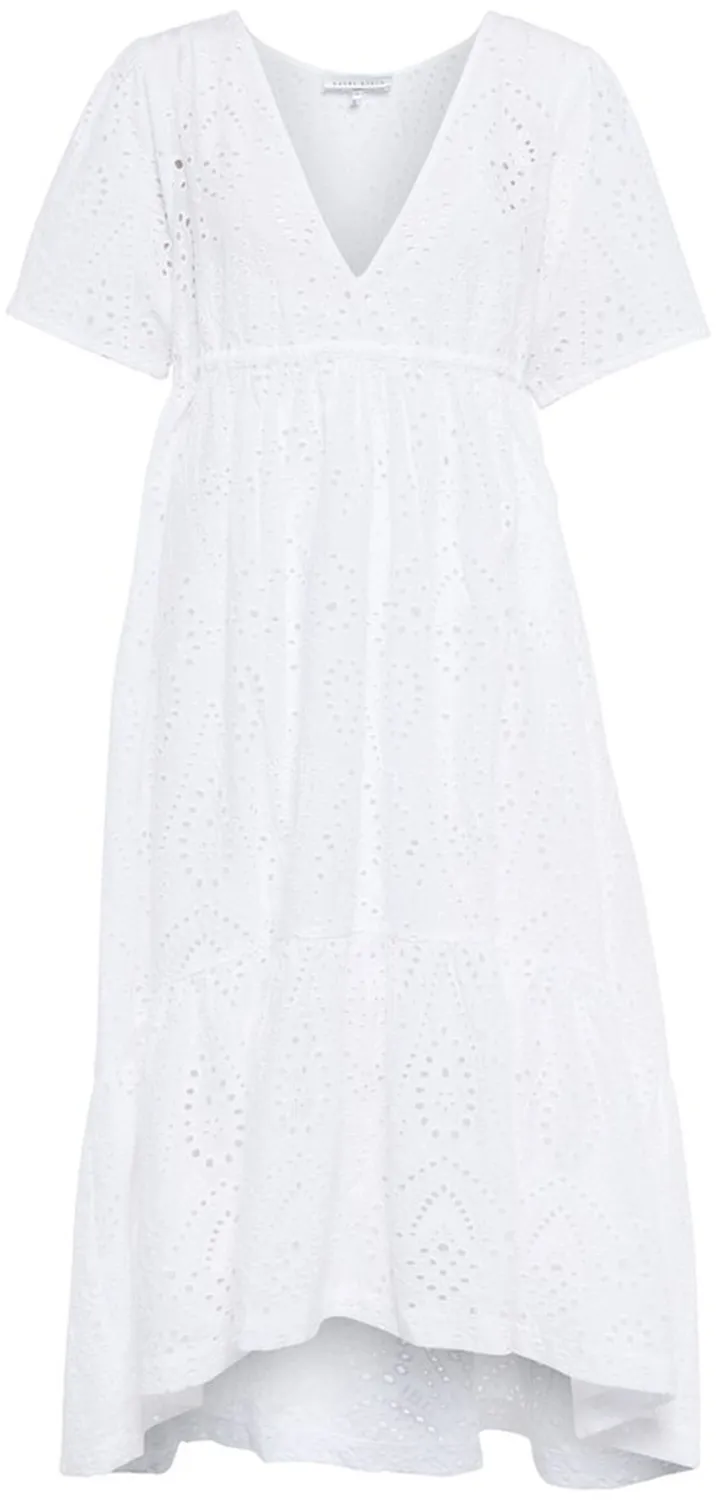 Broderie anglaise cotton midi dress