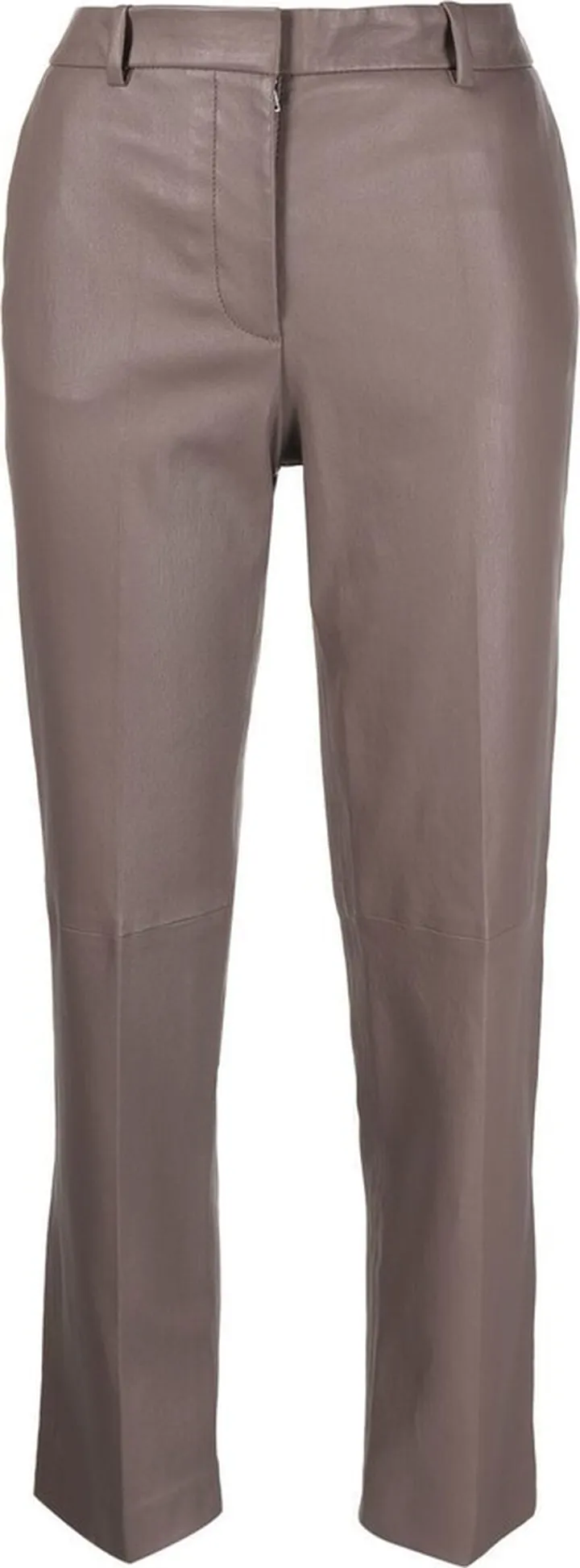 Slim-Cut Leather Trousers