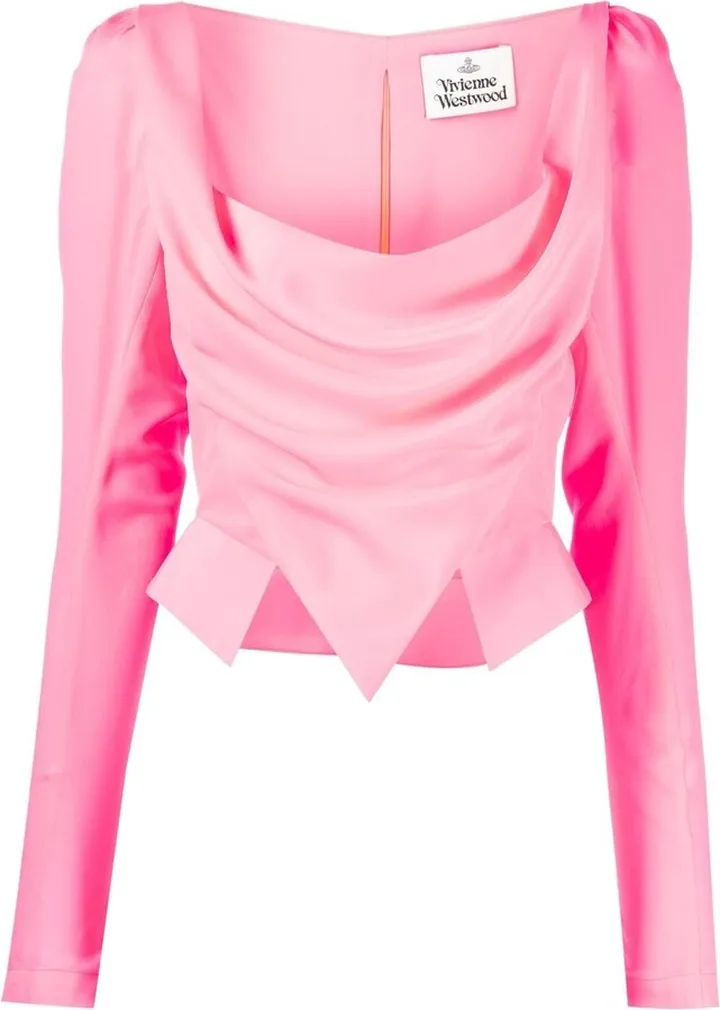 Draped Long-Sleeve Top