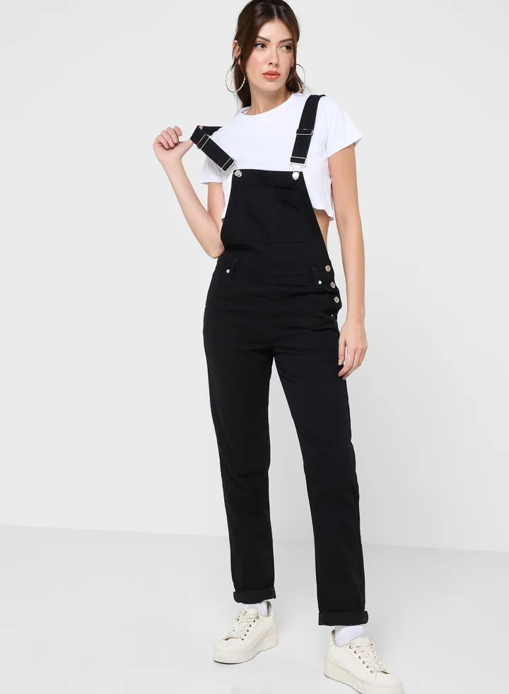 Pocket Detail Denim Jumpsuit