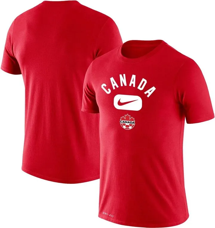 Men's Nike Red Canada Soccer Lockup Legend Performance T-shirt