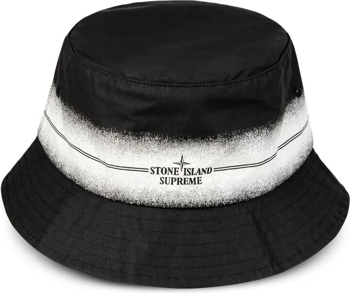 x Stone Island stripe-detail crusher hat