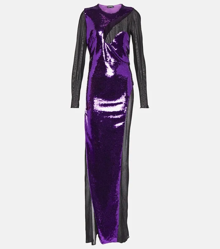 Sequined maxi dress