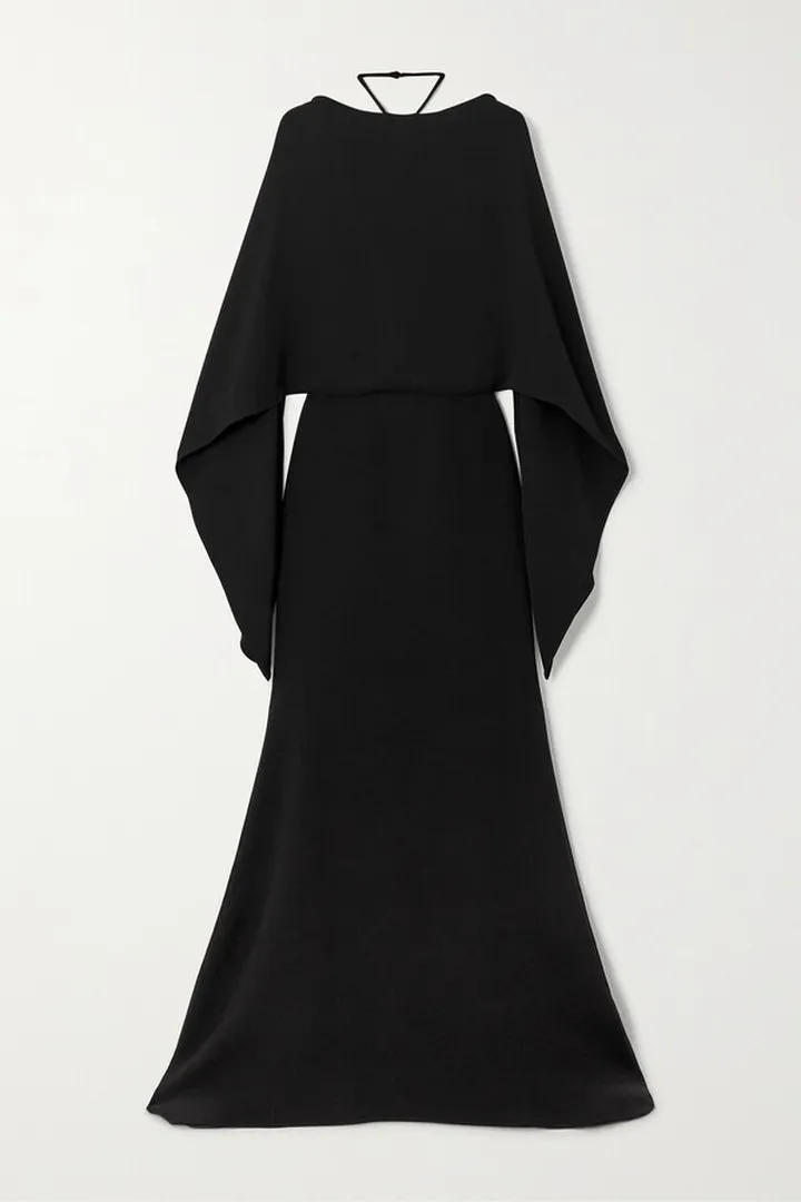 Valentino Garavani - Draped Open-back Silk Gown - Black