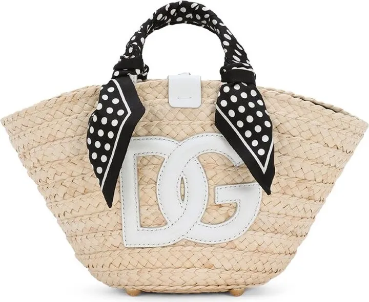 Dolce & Gabbana Small Straw Kendra Tote Bag