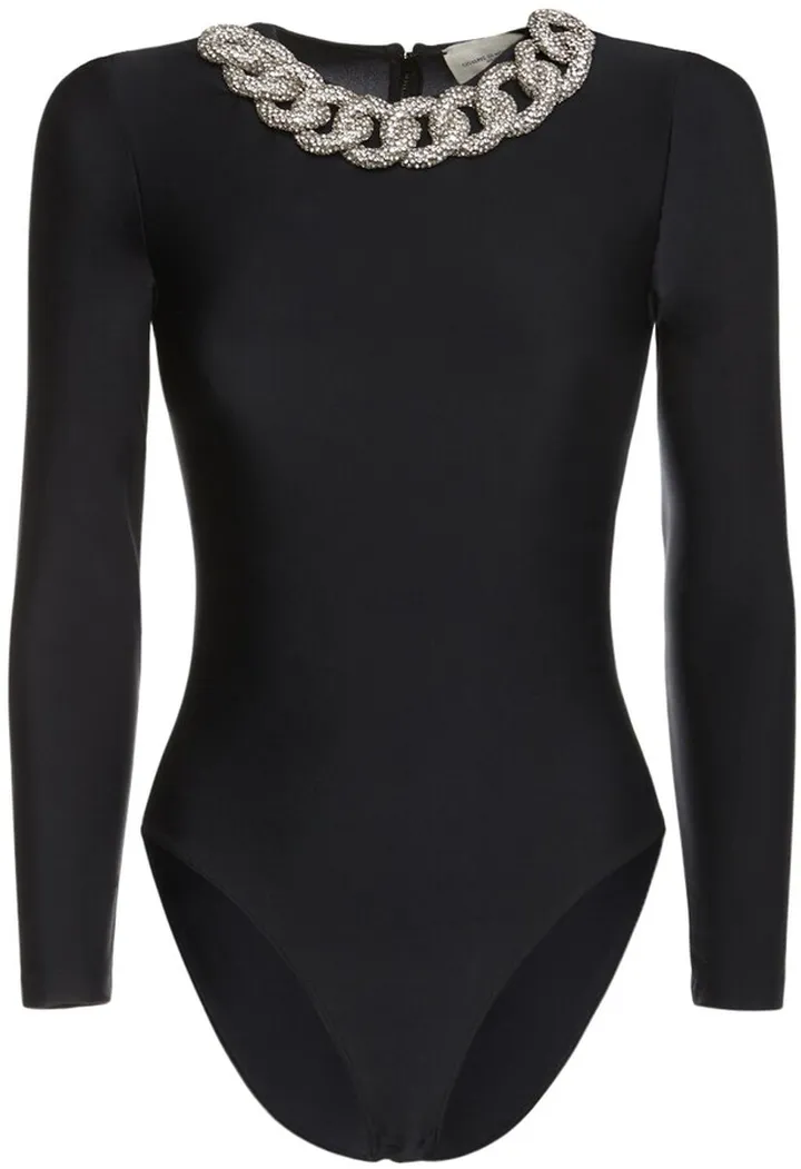 Embellished Chain Bodysuit