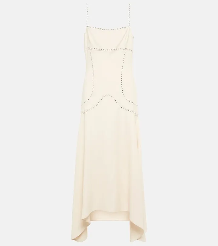 Stud-embellished midi dress