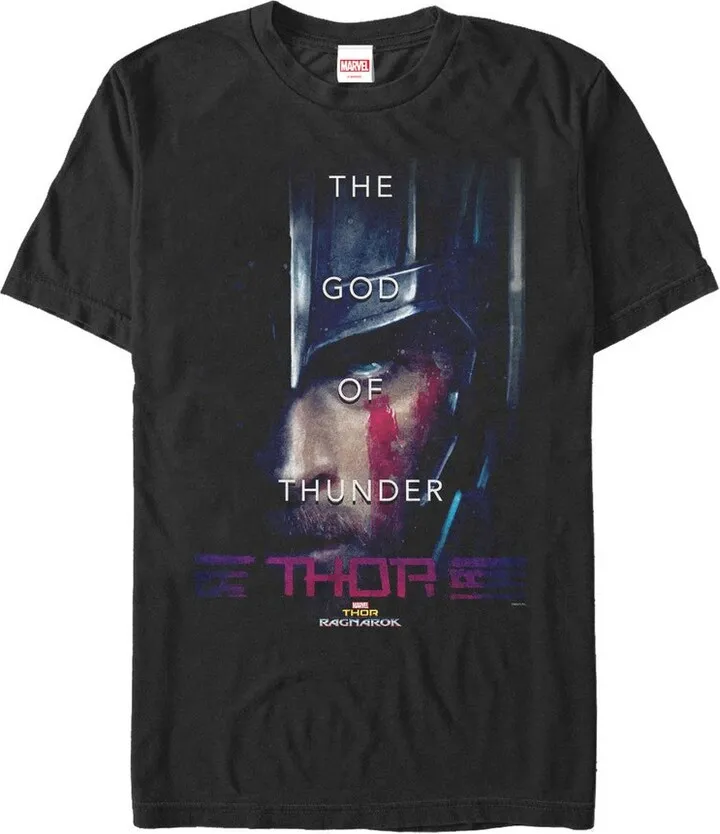 Men's Marvel Thor: Ragnarok God of Thunder T-Shirt - Black - X Large