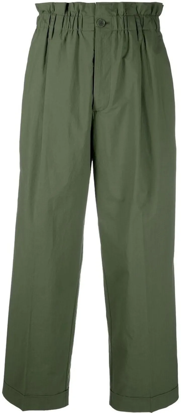 High-Waisted Straight Leg Trousers