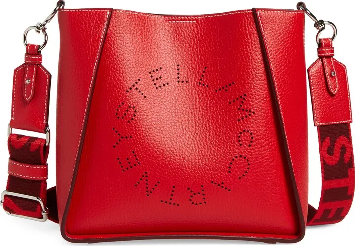 Perforated Logo Mini Faux Leather Crossbody Bag
