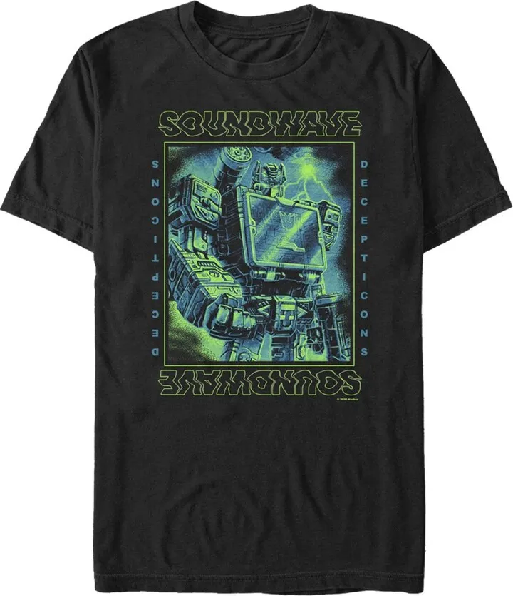 Men's Transformers Soundwave Lightning Waves T-Shirt - Black - Large