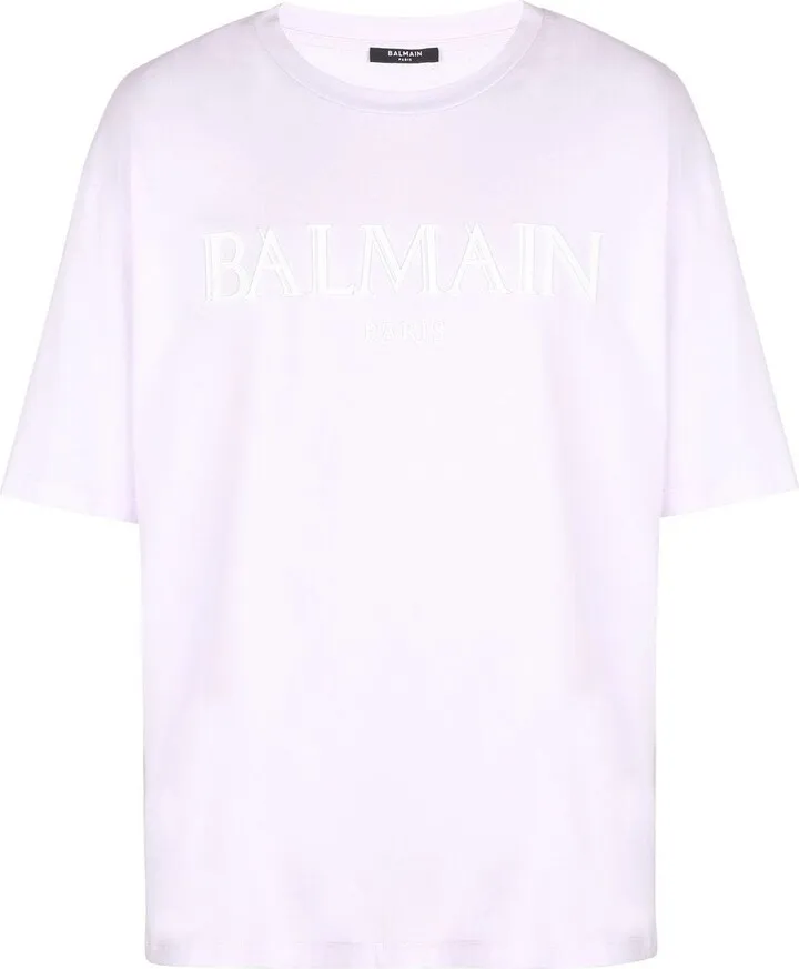 logo-embossed cotton T-shirt