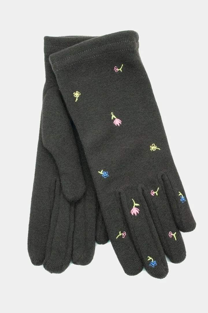Floral Embroidery Gloves