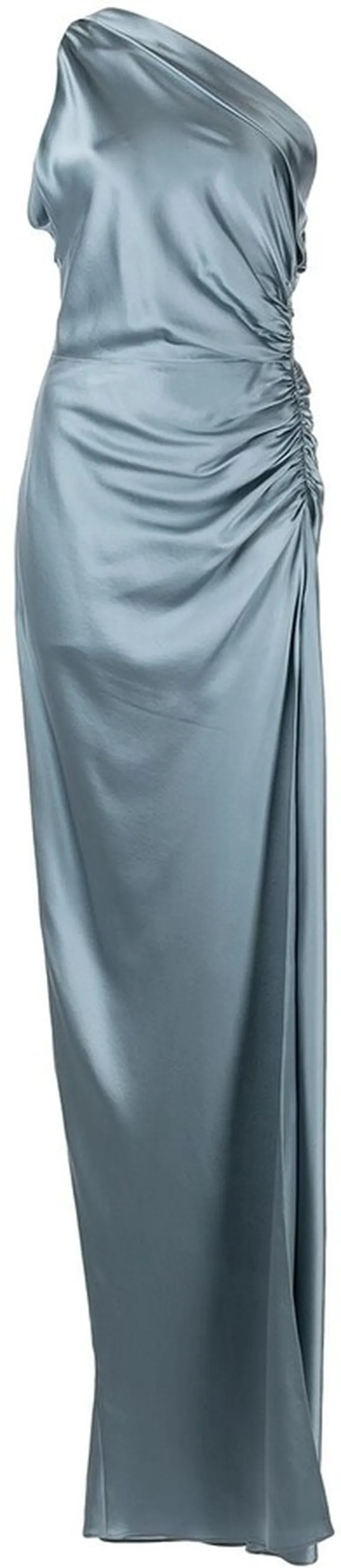 Gathered-Detail Silk Gown