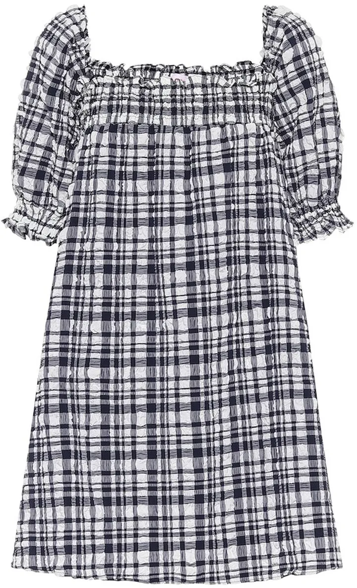 Babydoll checked minidress