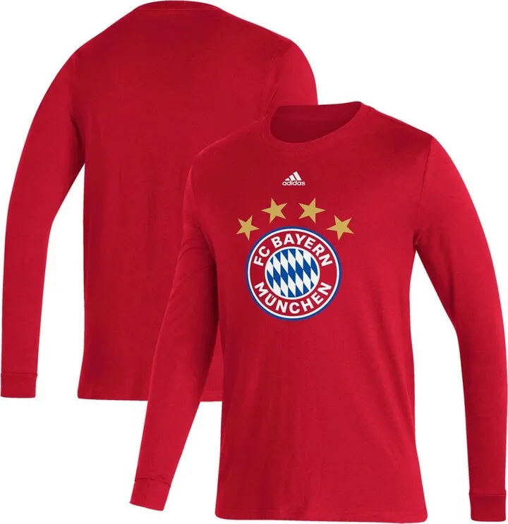 Men's Red Bayern Munich Primary Logo Amplifier Long Sleeve T-shirt