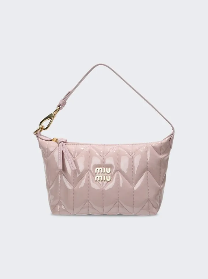 Matelassé Shoulder Bag Alabaster Pink