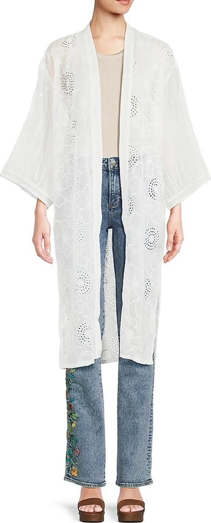 Sheer Floral Robe
