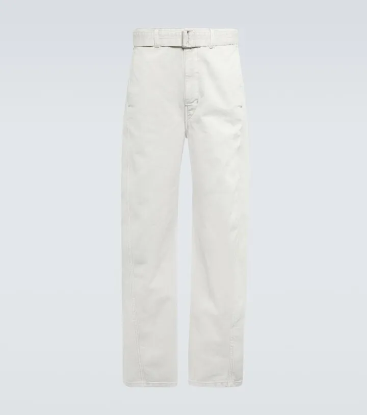 Twisted belted jeans