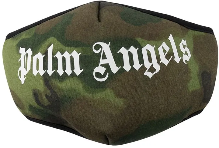 Camouflage Logo-Print Face Mask