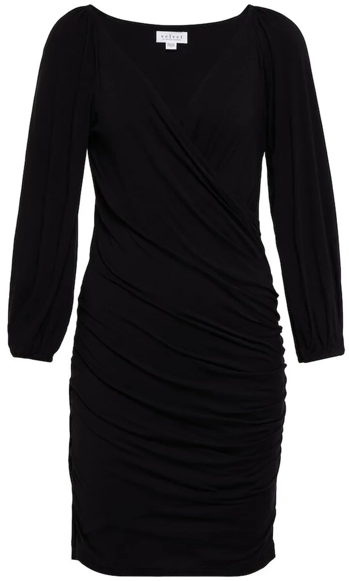 Ruched cotton-blend minidress