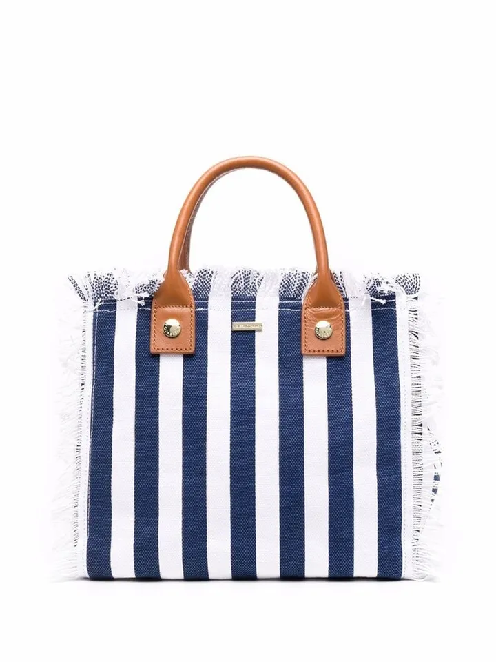 Porto Cervo striped tote bag