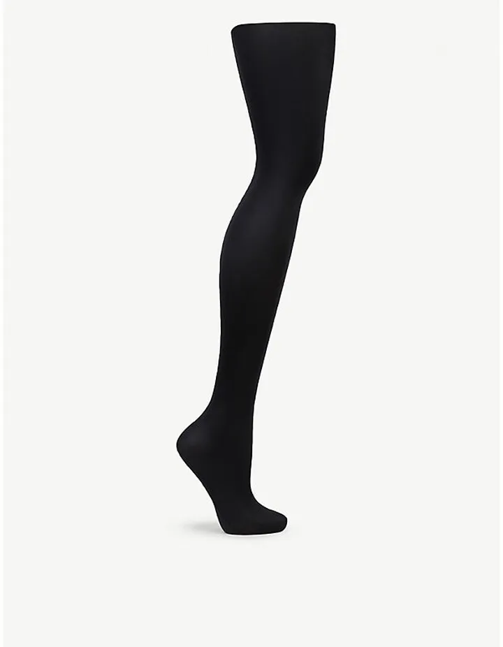 Womens Black Satin de uxe 1000 Tights