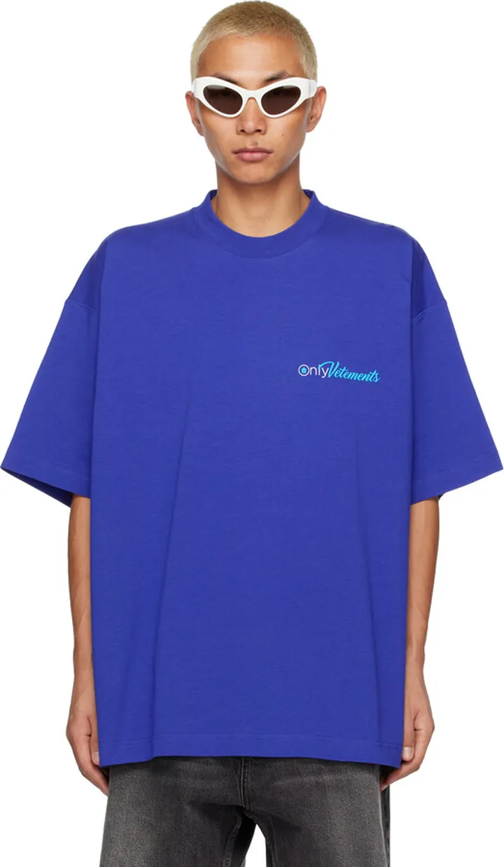 VETEMENTS Blue 'Only Vetements' T-Shirt