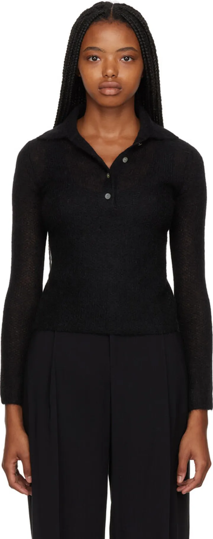 Vince Black Brushed Polo