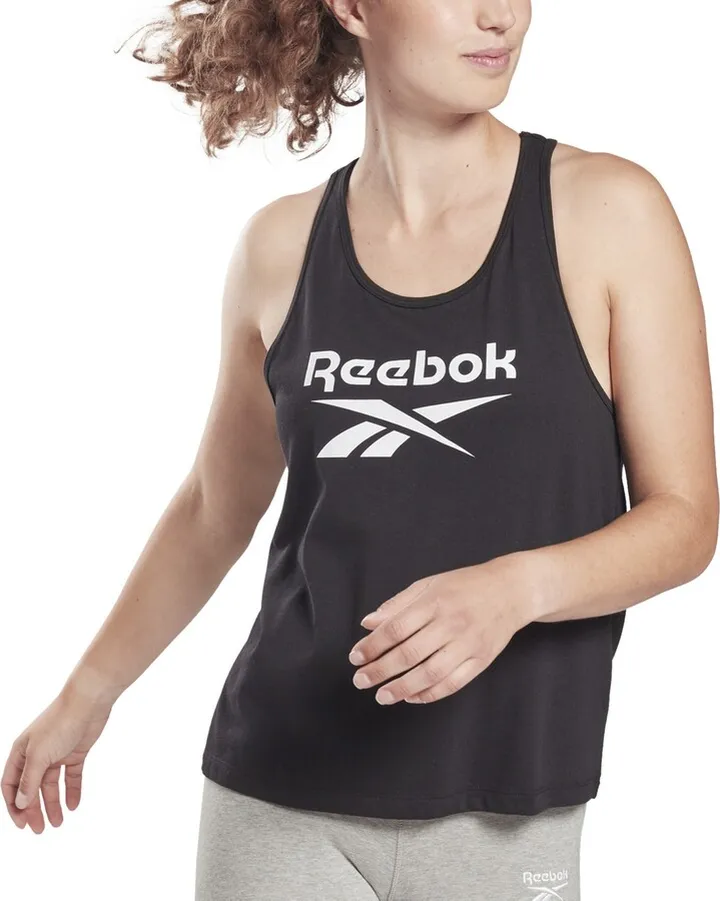 Reebok Women's Identity Logo Racerback Jersey Tank Top