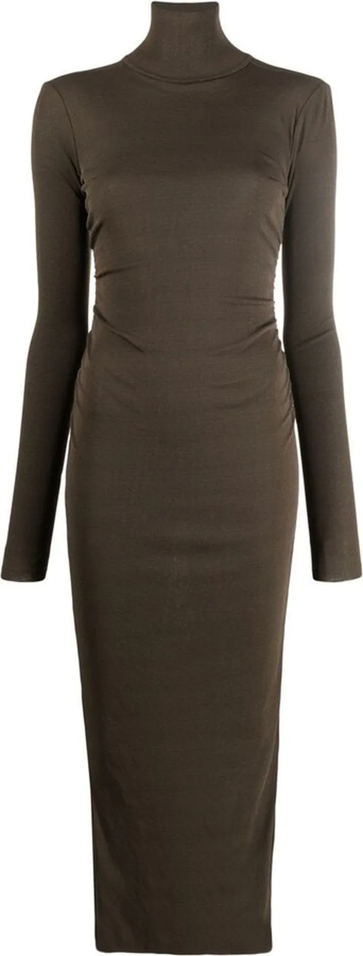 Roll-Neck Bodycon Midi Dress