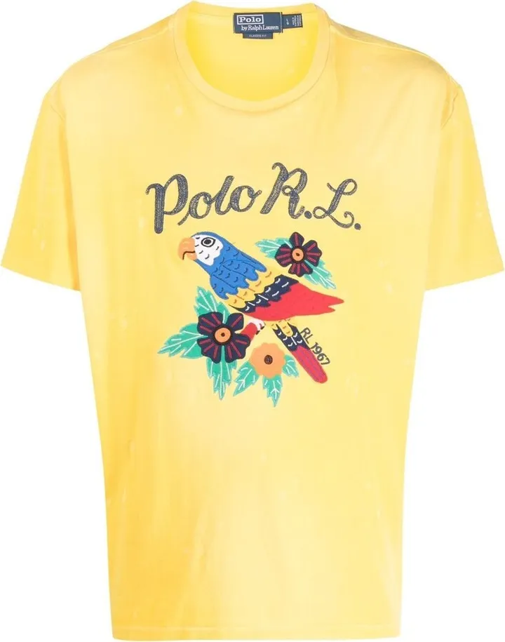 embroidered cotton T-shirt
