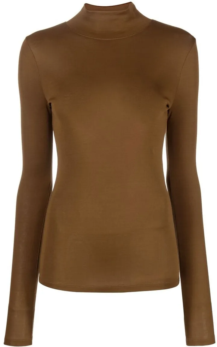 Turtleneck Long-Sleeve Top