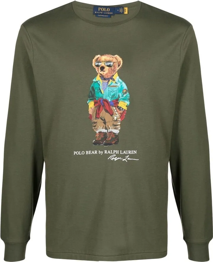 Green Polo Bear Long Sleeved T-Shirt