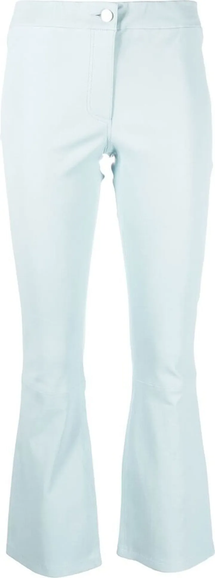 Mid-Rise Flared Cropped Trousers