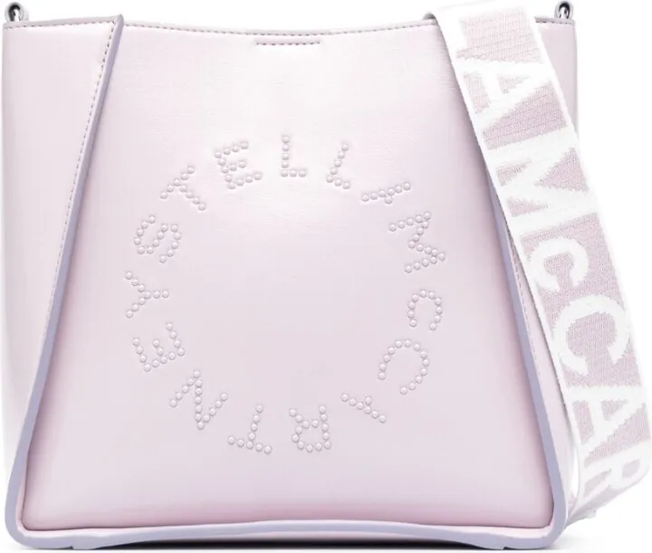 Studded-Logo Shoulder Bag