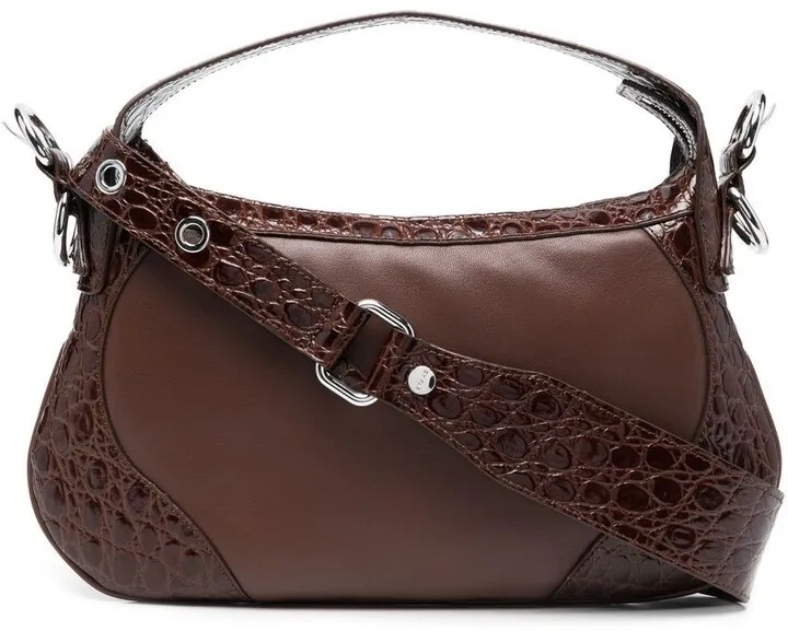 Yana embossed-panel shoulder bag