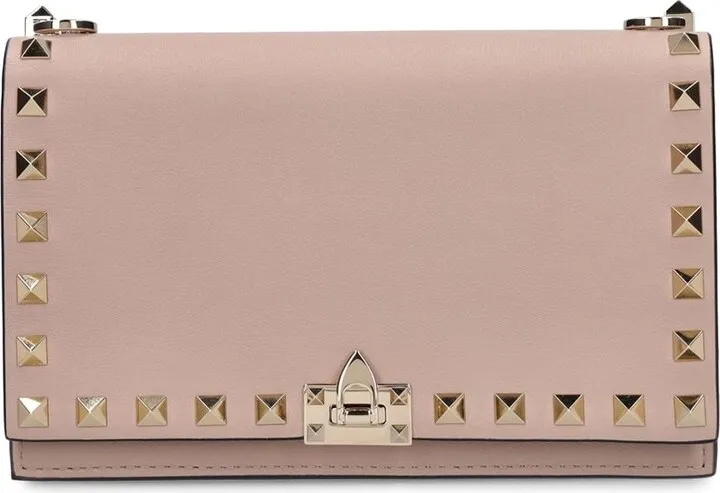 Rockstud leather pouch