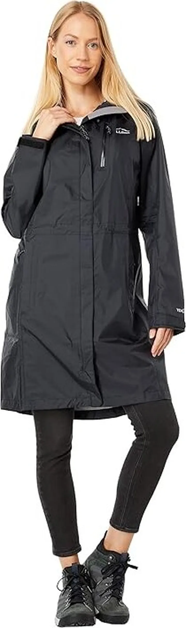L.L.Bean Trail Model Raincoat (Black) Women's Clothing