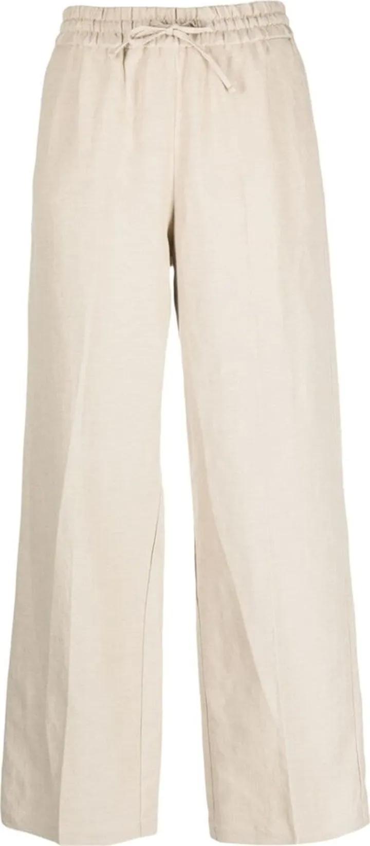 Drawstring Straight-Leg Trousers