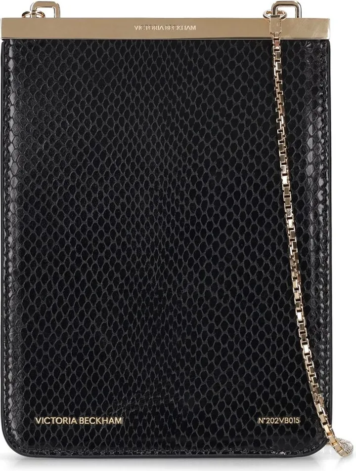 Metal frame leather purse