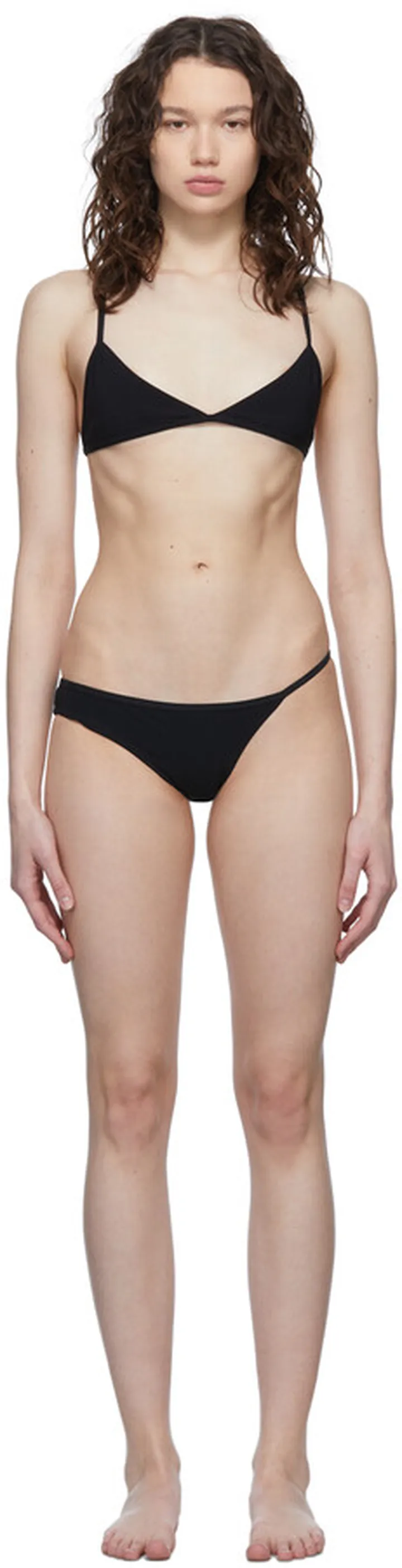 Christopher Esber Black Compact Asymmetrical Bikini